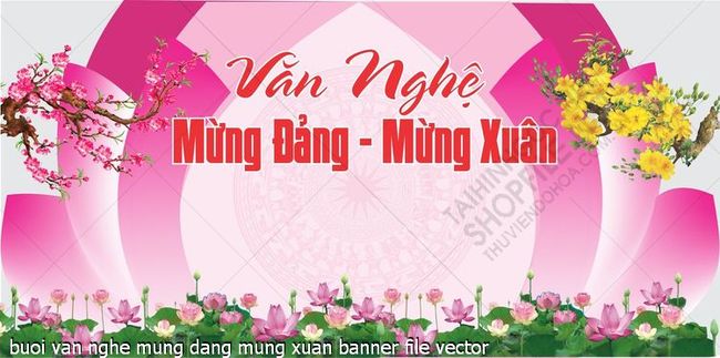 buoi van nghe mung dang mung xuan banner file vector